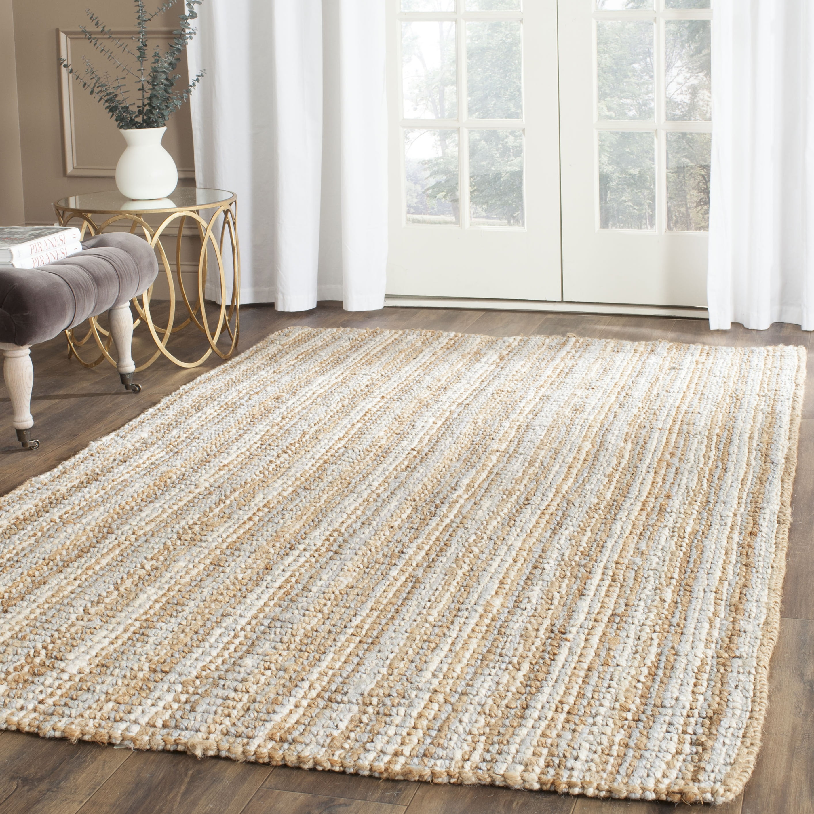 Safavieh Natural Fiber Levi Solid Area Rug, Gray/Natural, 10' x 14'