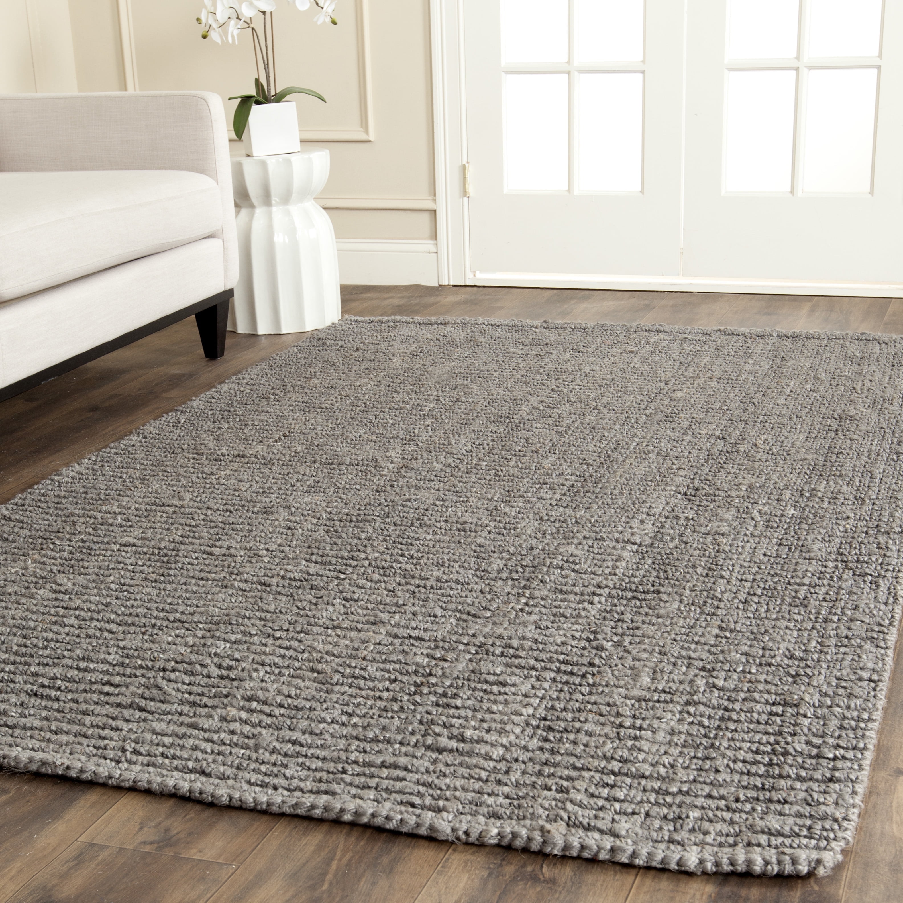 Safavieh Natural Fiber Levi Solid Area Rug, Light Gray, 5' x 8'