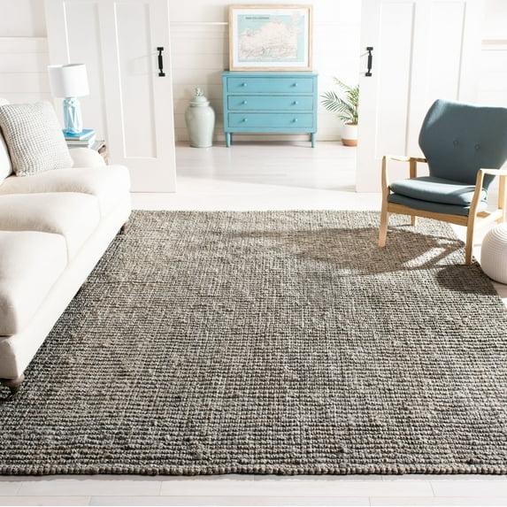 Safavieh Natural Fiber Levi Solid Area Rug, Light Gray, 8' x 8' Square