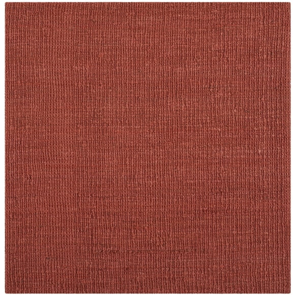 SAFAVIEH Natural Fiber Levi Braided Area Rug, Rust, 6' x 6' Square
