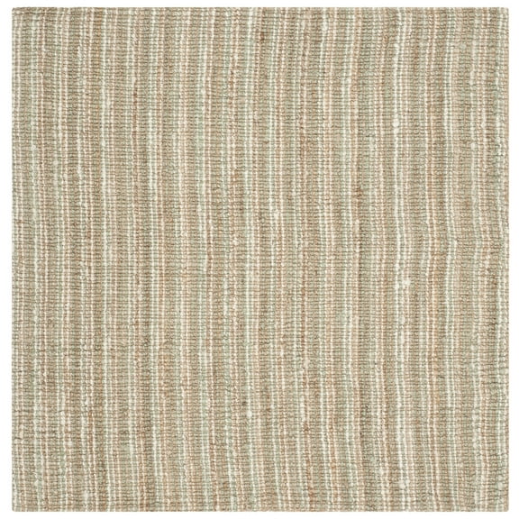 SAFAVIEH Natural Fiber Levi Braided Area Rug, Sage/Natural, 6' x 6' Square