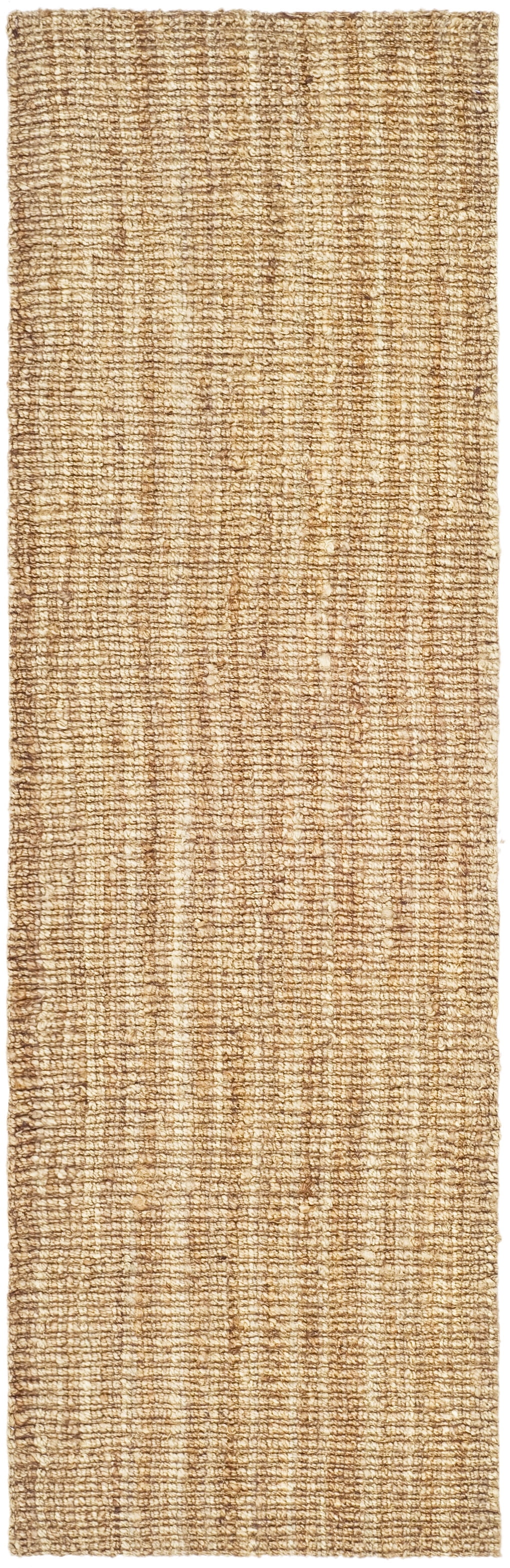 Handwoven Natural Wool 2'6" x 14' Runner Rug