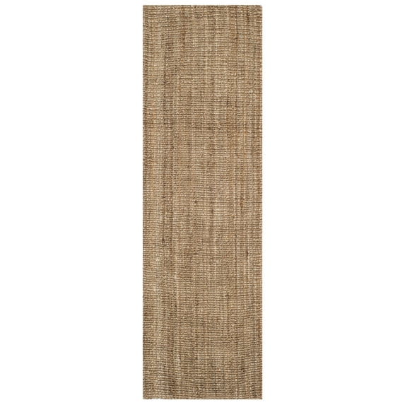 SAFAVIEH Natural Fiber Levi Braided Runner Rug, Natural/Grey, 2'6" x 22'