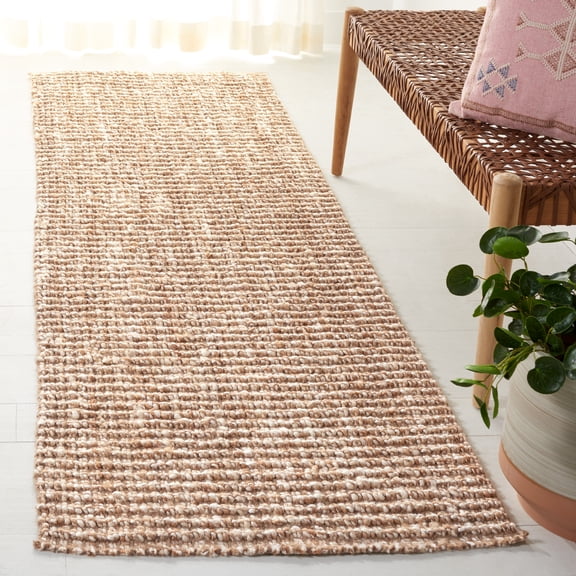 Safavieh Natural Fiber Levi Solid Runner Rug, Natural/Ivory, 2' x 22'