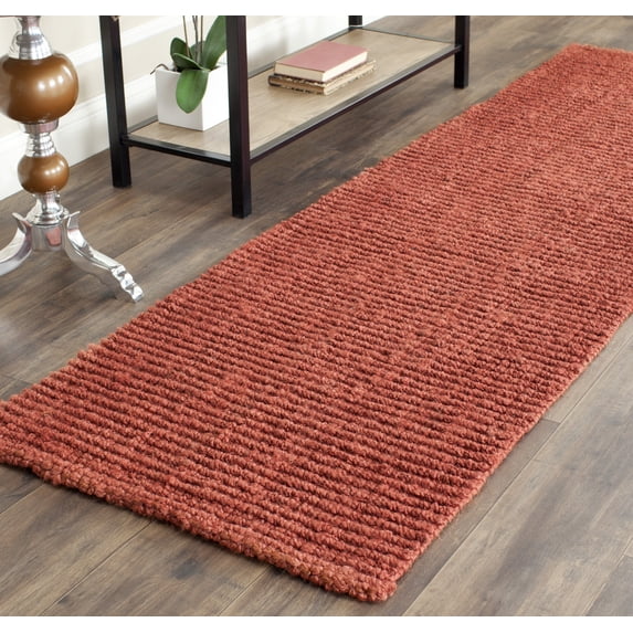 Safavieh Natural Fiber Levi Solid Runner Rug, Rust, 2'6" x 10'