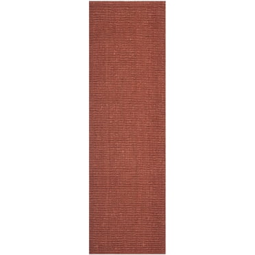 SAFAVIEH Natural Fiber Levi Braided Runner Rug, Rust, 2'6" x 8'