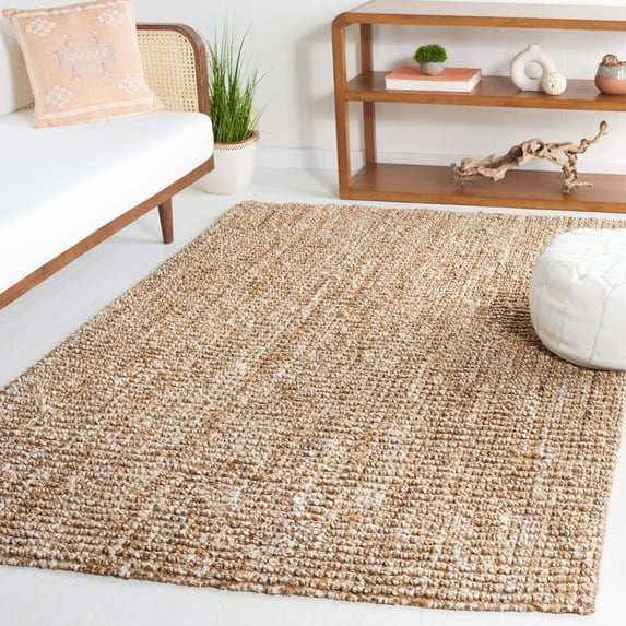 Safavieh Natural Fiber Levi Solid Area Rug, Natural/Ivory, 4' x 4' Square