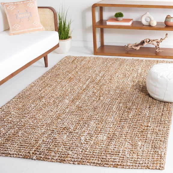 Safavieh Natural Fiber Levi Solid Area Rug, Natural/Ivory, 4' x 4' Square
