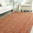 thumbnail image 1 of SAFAVIEH Natural Fiber Linden Geometric Jute Area Rug, Rust, 8' x 8' Square, 1 of 6