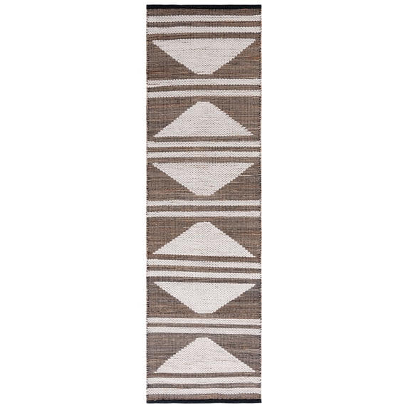 SAFAVIEH Natural Fiber Liz Geometric Runner Rug, Natural/Ivory, 2'3" x 8'