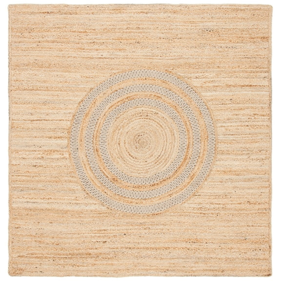 SAFAVIEH Natural Fiber Loew Geometric Area Rug, Beige, 6' x 6' Square
