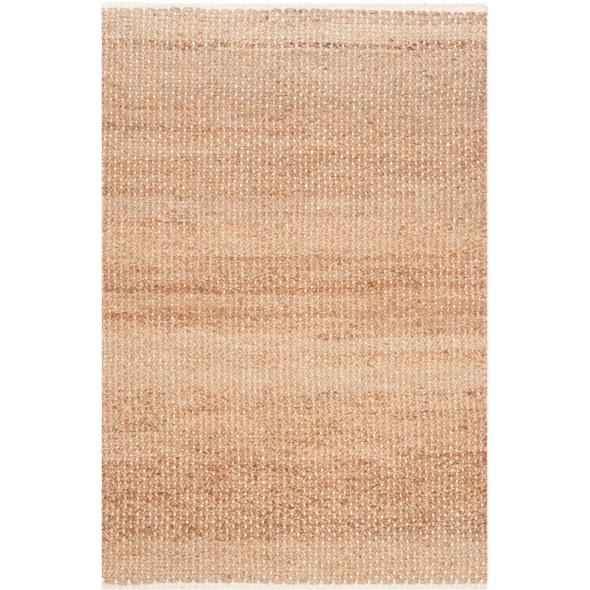Hand-Knotted Ivory & Natural Jute 4' x 6' Area Rug