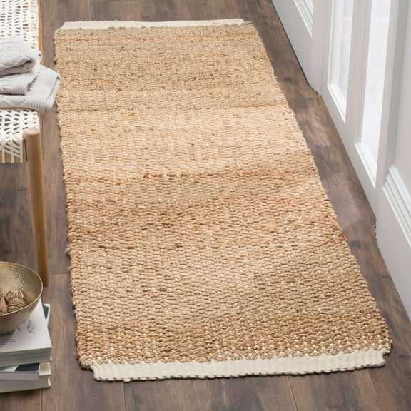 SAFAVIEH Natural Fiber Lyla Braided Jute Runner Rug, Ivory/Natural, 2'6" x 8'