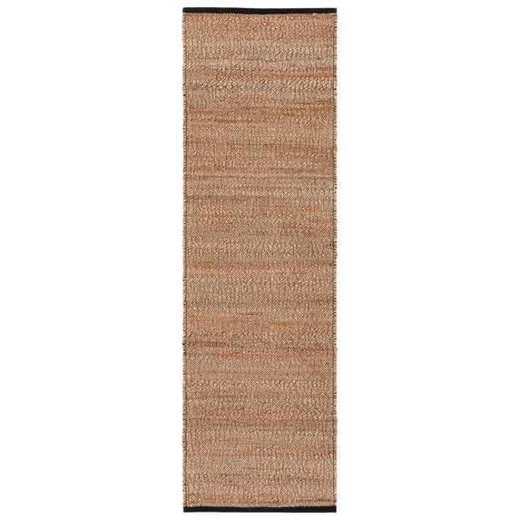SAFAVIEH Natural Fiber Lynett Abstract Runner Rug, Natural/Brown, 2'3" x 8'