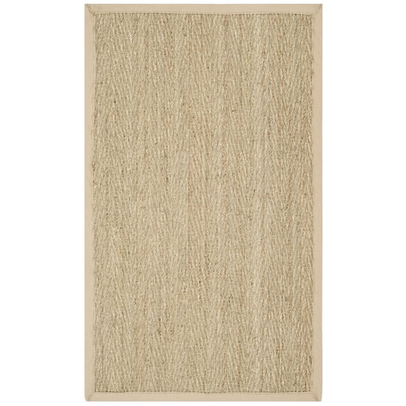 SAFAVIEH Natural Fiber Maisy Solid Area Rug, Natural/Beige, 3' x 5'