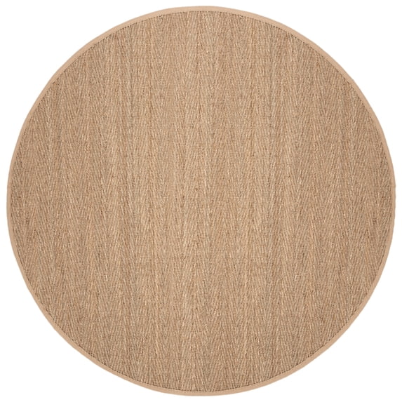 SAFAVIEH Natural Fiber Maisy Solid Area Rug, Natural/Beige, 9' x 9' Round