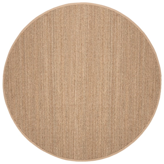 SAFAVIEH Natural Fiber Maisy Solid Area Rug, Natural/Beige, 9' x 9' Round