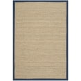 thumbnail image 1 of SAFAVIEH Natural Fiber Maisy Solid Area Rug, Natural/Navy Blue, 5' x 8', 1 of 12