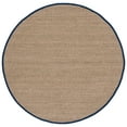 thumbnail image 1 of SAFAVIEH Natural Fiber Maisy Solid Area Rug, Natural/Navy Blue, 6' x 6' Round, 1 of 11