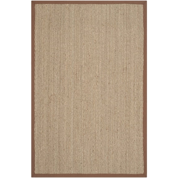 SAFAVIEH Natural Fiber Maisy Solid Area Rug, Natural/Brown, 2'6" x 4'