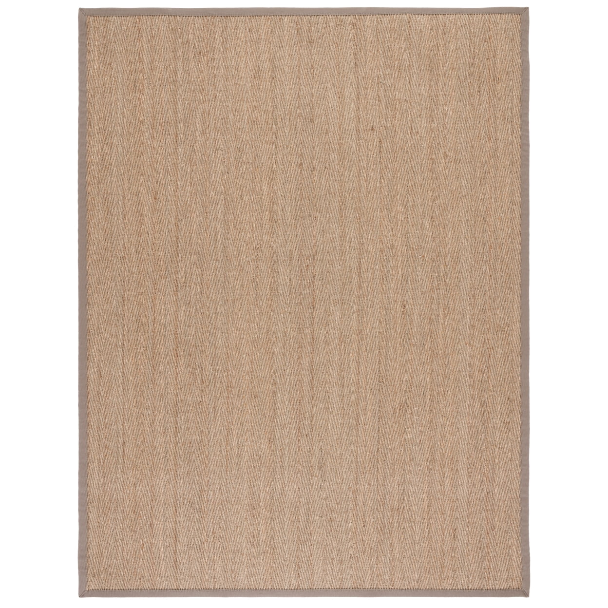 Natural Fiber Gray and Beige Seagrass Area Rug 2' x 3'