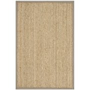 SAFAVIEH Natural Fiber Maisy Solid Area Rug, Natural/Grey, 2' x 3'