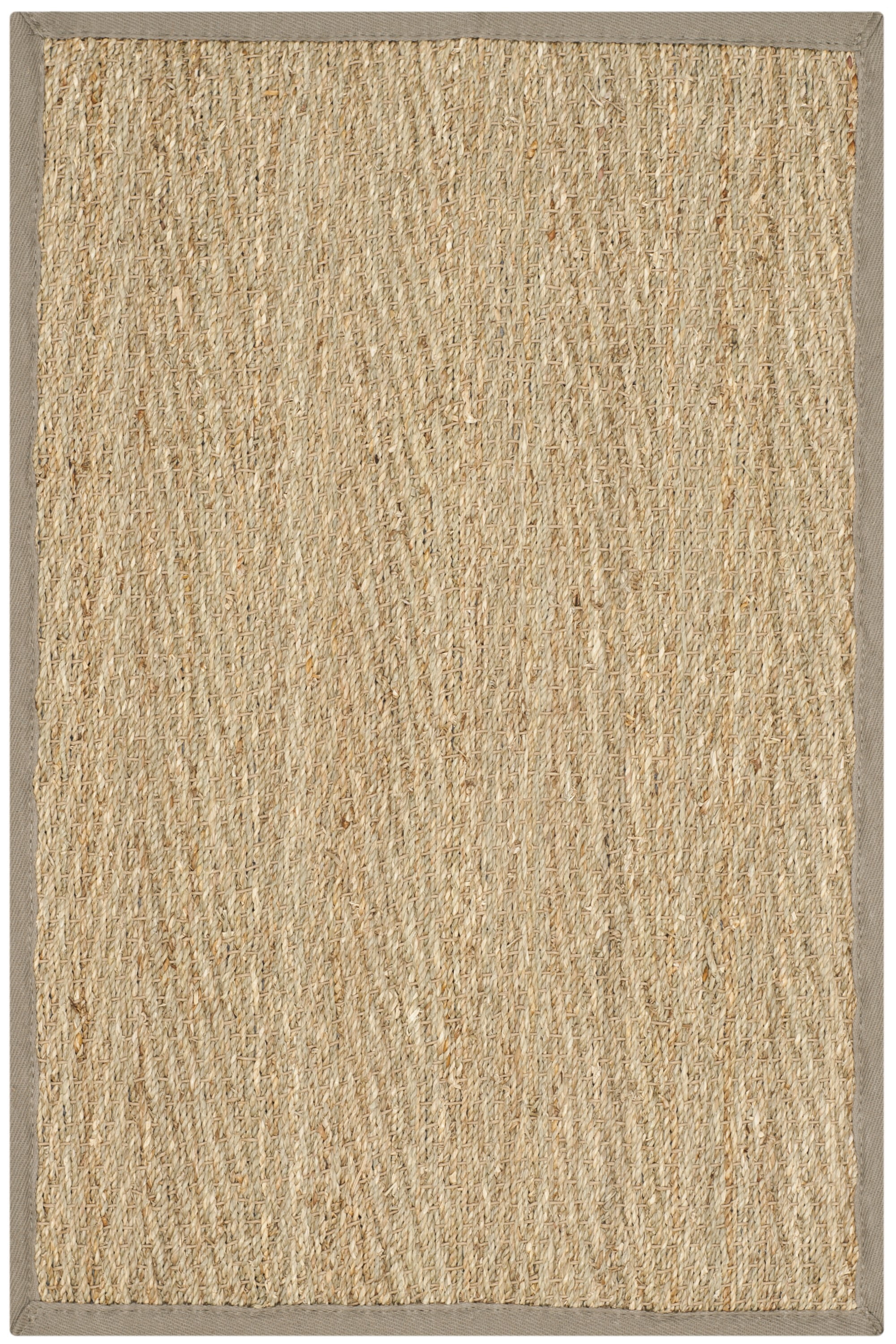 Natural Fiber Gray and Beige Seagrass Area Rug 2' x 3'
