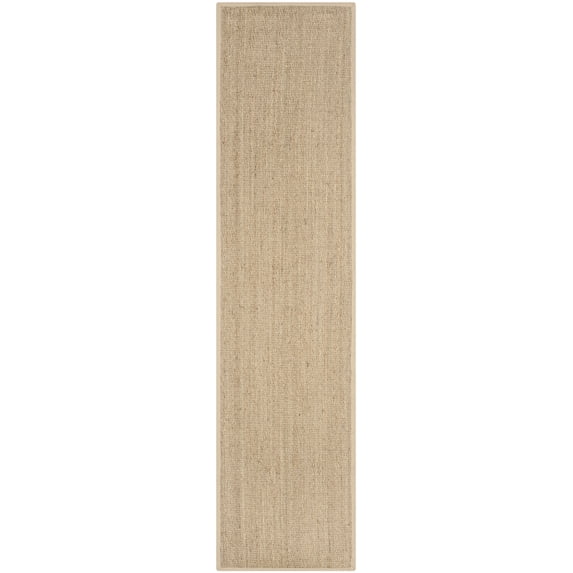 SAFAVIEH Natural Fiber Maisy Solid Runner Rug, Natural/Beige, 2'6" x 18'