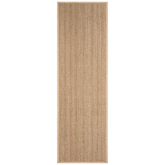 SAFAVIEH Natural Fiber Maisy Solid Runner Rug, Natural/Beige, 2'6" x 8'