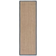 thumbnail image 1 of SAFAVIEH Natural Fiber Maisy Solid Runner Rug, Natural/Navy Blue, 2'6" x 8', 1 of 11