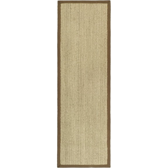 SAFAVIEH Natural Fiber Maisy Solid Runner Rug, Natural/Brown, 2'6" x 8'