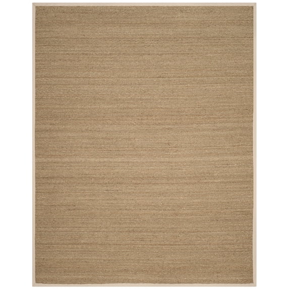 SAFAVIEH Natural Fiber Maisy Solid Area Rug, Natural/Ivory, 10' x 14'