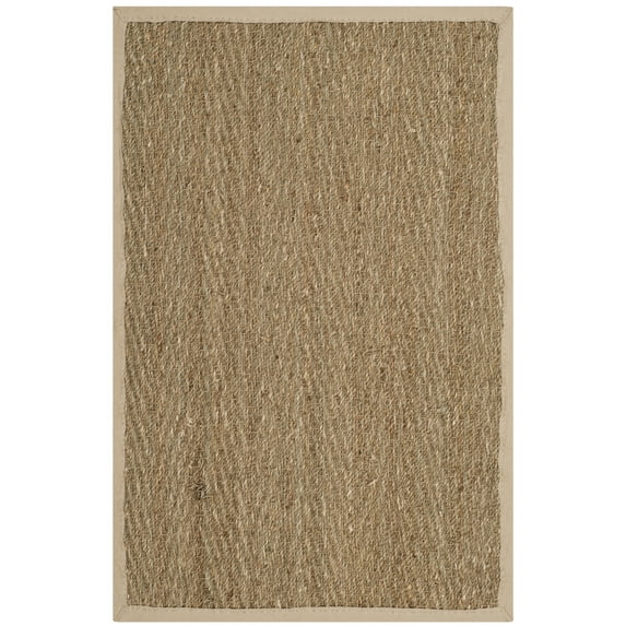 SAFAVIEH Natural Fiber Maisy Solid Area Rug, Natural/Ivory, 2'6" x 4'