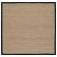thumbnail image 1 of SAFAVIEH Natural Fiber Maksim Border Area Rug, Natural/Black, 6' x 6' Square, 1 of 10