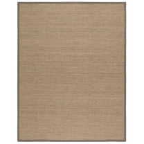 SAFAVIEH Natural Fiber Maksim Border Area Rug, Natural/Grey, 8' x 10'