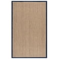 thumbnail image 1 of SAFAVIEH Natural Fiber Maksim Border Area Rug, Natural/Navy Blue, 4' x 6', 1 of 10