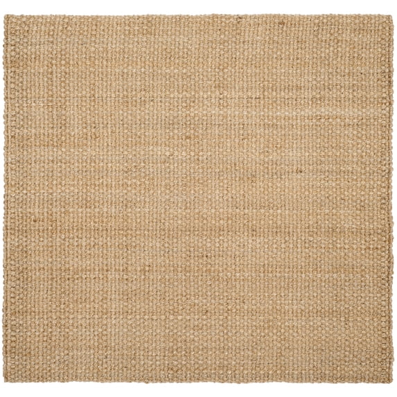 SAFAVIEH Natural Fiber Malcolm Braided Jute Area Rug, Natural, 6' x 6' Square