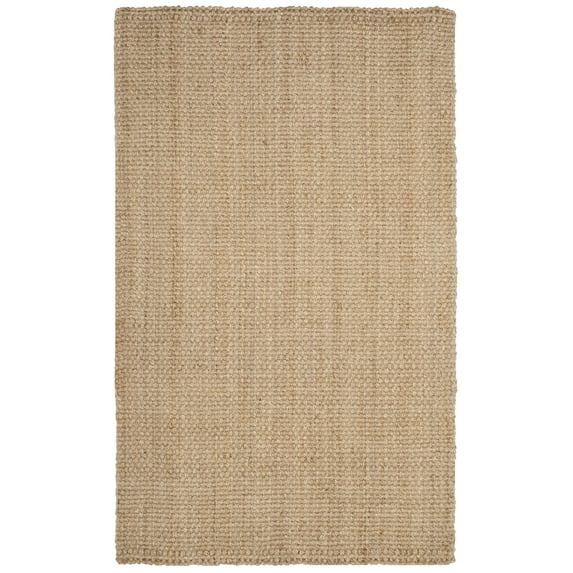 SAFAVIEH Natural Fiber Malcolm Braided Jute Area Rug, Natural, 6' x 9'