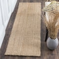 SAFAVIEH Natural Fiber Malcolm Braided Jute Runner Rug, Natural, 2'3