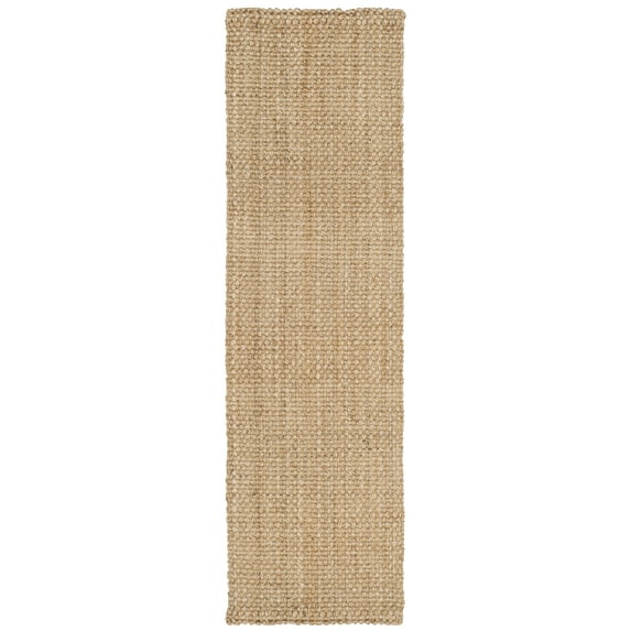 SAFAVIEH Natural Fiber Malcolm Braided Jute Runner Rug, Natural, 2'3" x 18'