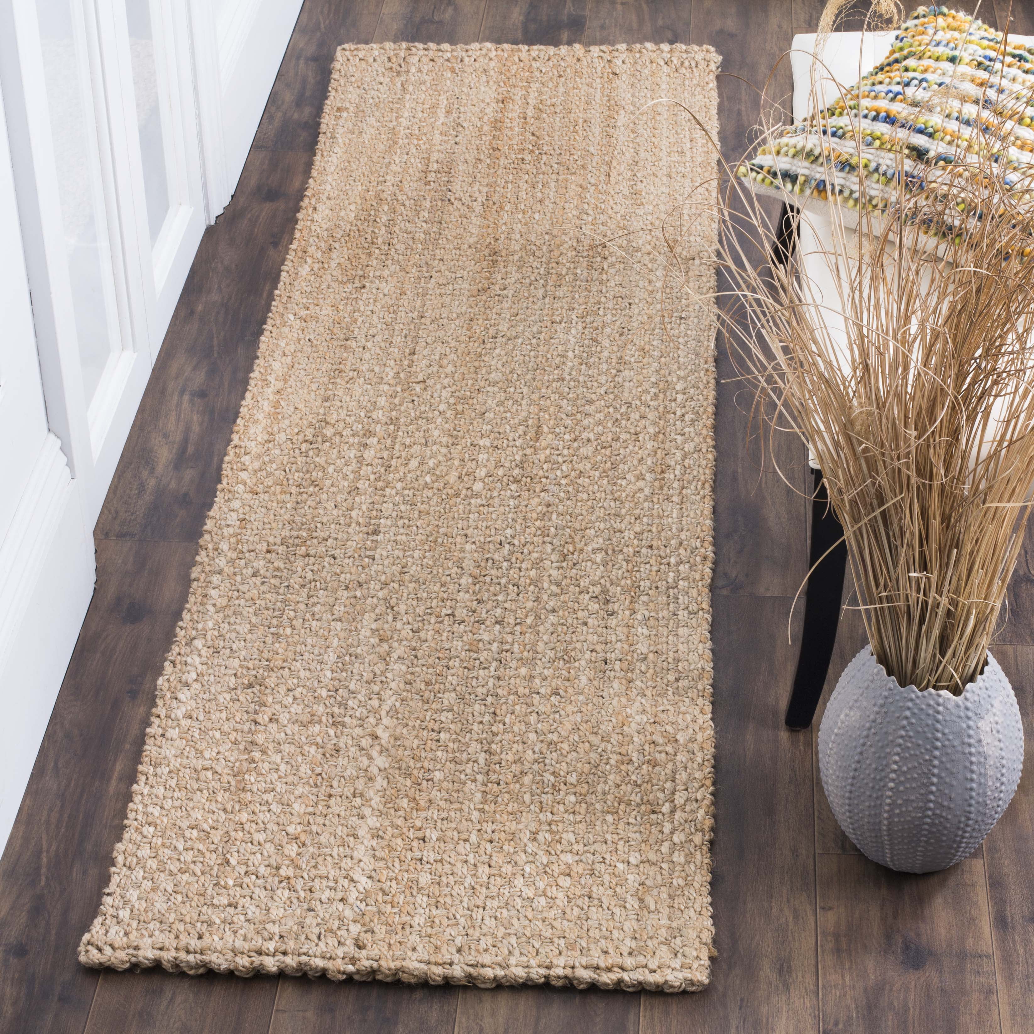 SAFAVIEH Natural Fiber Malcolm Braided Jute Runner Rug, Natural, 2'3" x