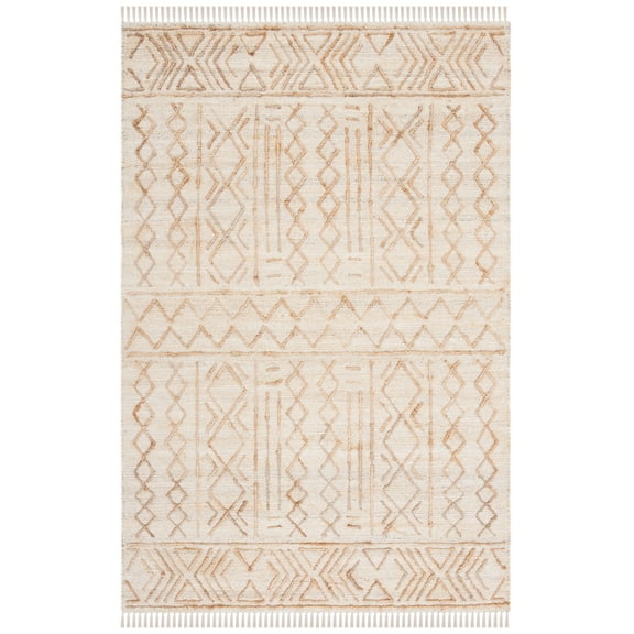 SAFAVIEH Natural Fiber Mason Geometric Area Rug, Natural/Beige, 8' x 10'
