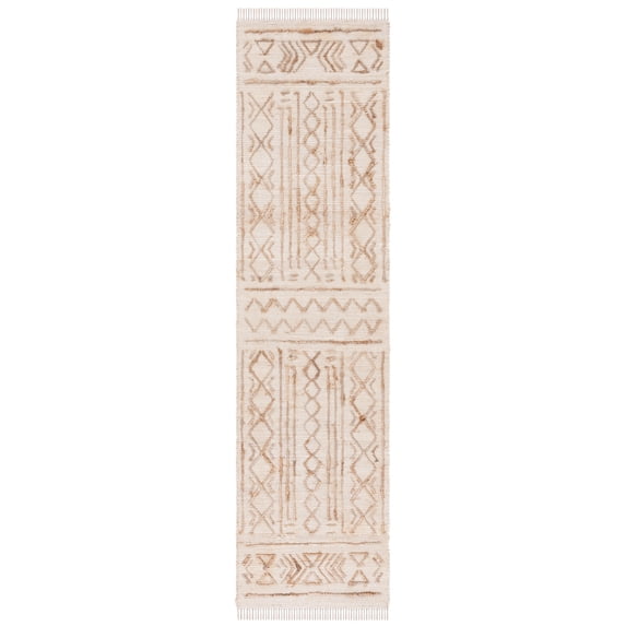 SAFAVIEH Natural Fiber Mason Geometric Runner Rug, Natural/Beige, 2'3" x 9'