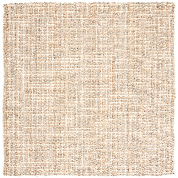 SAFAVIEH Natural Fiber Melva Solid Area Rug, Natural, 7' x 7' Square