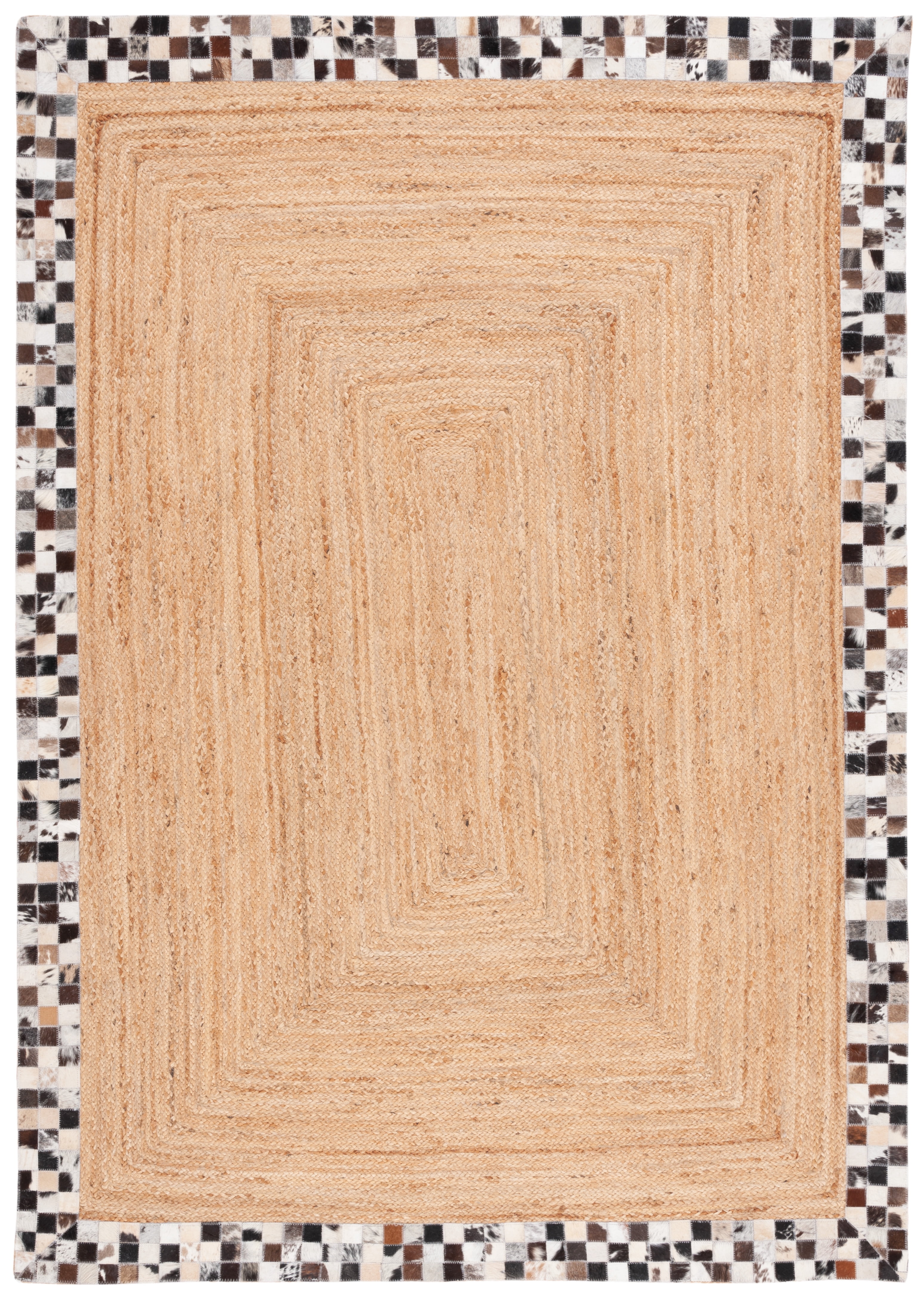 SAFAVIEH Natural Fiber Micah Bordered Area Rug, Natural/Grey, 3' x 5'