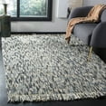 thumbnail image 1 of SAFAVIEH Natural Fiber Michayla Abstract Jute Area Rug, Blue/Ivory, 6' x 6' Square, 1 of 7