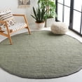 thumbnail image 1 of SAFAVIEH Natural Fiber Milica Solid Area Rug, Green/Gray, 4' x 4' Round - Scandinavian Design, Green & Grey, Jute, Hand Woven Pattern, Ideal for Entryway, Kitchen, Living Room, Office, 1 of 9