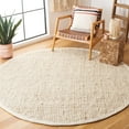 thumbnail image 1 of SAFAVIEH Natural Fiber Milica Solid Area Rug, Ivory, 5' x 5' Round - Scandinavian Design, Ivory, Jute, Hand Woven Pattern, Ideal for Entryway, Kitchen, Living Room, Office, 1 of 11
