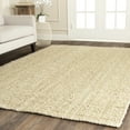 thumbnail image 1 of SAFAVIEH Natural Fiber Milica Solid Area Rug, Ivory, 7' x 7' Square - Scandinavian Design, Ivory, Jute, Hand Woven Pattern, Ideal for Entryway, Kitchen, Living Room, Office, 1 of 11
