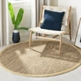thumbnail image 1 of SAFAVIEH Natural Fiber Milica Solid Area Rug, Natural, 5' x 5' Round - Scandinavian Design, Natural, Jute, Hand Woven Pattern, Ideal for Entryway, Kitchen, Living Room, Office, 1 of 11